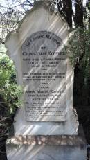 Christian KOWITZ
d 3 Jul 1886 aged 61 at Westbrook
Anna Maria KOWITZ
d: 15 Aug 1915 aged 81
Aubigny St Johns Lutheran cemetery, Toowoomba Region