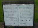 William John EVANS,
died 9 March 1927 aged 65;
Caroline EVANS,
died 19 April 1932 aged 82;
Barney View Uniting cemetery, Beaudesert Shire
