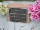 Alexander Keir BROWN,
16-8-1870 - 11-4-1932;
Barney View Uniting cemetery, Beaudesert Shire