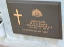 W.G.L. EVANS,
died 24 May 1975 aged 57 years,
remembered wife family;
Barney View Uniting cemetery, Beaudesert Shire