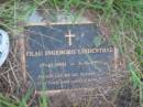 Frau Ingeborg LINDENTHAL,
17-12-1931 - 3-9-1999;
Barney View Uniting cemetery, Beaudesert Shire