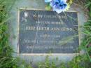 Elizabeth Ann GUNN, wife mother,
aged 36 years,
remembered John, Douglas, Victoria & Sarah;
Barney View Uniting cemetery, Beaudesert Shire