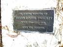 Sarah Louise BROADLEY,
born 1984 died 1986;
Beerwah Cemetery, City of Caloundra