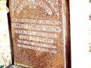Ernest Edward SMITH, husband father,
died 10 July 1998 aged 70 years;
Beerwah Cemetery, City of Caloundra