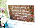 Lola Gale LUXFORD,
14 March 1956 - 24 Dec 1997,
wife of Ian;
Beerwah Cemetery, City of Caloundra