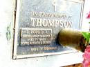 T. Doug D.P THOMPSON,
died 12-8-2003 aged 77 years,
husband father;
Beerwah Cemetery, City of Caloundra