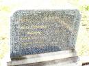 Mary Gertrude MAHON,
died 15 May 1961 aged 73 years;
Thomas MAHON,
died 5 Sept 1955 aged 73 years;
Bell cemetery, Wambo Shire