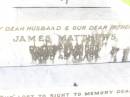 James MATTHEWS,
husband father,
died 3 Aug 1918 aged 45 years;
Trevor, son of S.T. & I. BELLINGHAM,
died 14 Nov 1944 aged 8 12 months;
Amelia MATTHEWS,
wife of James,
18-8-1881 - 25-10-1974;
Bell cemetery, Wambo Shire