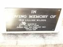 Iris Lillian WILSIN,
daughter of G.G. & A.L. WILSON,
died 10 Feb 1924 aged 9 years;
Bell cemetery, Wambo Shire
