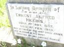 Ernest Alfred HIGGINS,
dad,
born 1 Nov 1887,
died 1 Feb 1943;
Bell cemetery, Wambo Shire