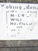 Maurice William HUTFILED,
son,
died 17 Nov 1966 aged 23 years;
Bell cemetery, Wambo Shire
