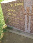 Henry WEIER,
died 21 July 1990 aged 86 years;
Bell cemetery, Wambo Shire