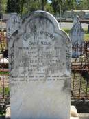 Carl KELK
1 Oct 1889
aged 51
Wife
Friedericka Justine (KELK)
26 Sep 1921
aged 87
Bethania (Lutheran) Bethania, Gold Coast