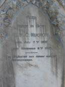 E W C MUCHOW
geb 7 Juli 1837
gest 8 Nov 1915
Bethania (Lutheran) Bethania, Gold Coast