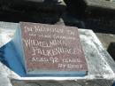 Wilhelmina FALKENHAGEN
aged 92
Bethania (Lutheran) Bethania, Gold Coast