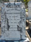 Wilhelmine H HEIDENREICH
(geb STEFFAN)
geb 12 Jan 1852
gest 23 May 1931
Bethania (Lutheran) Bethania, Gold Coast