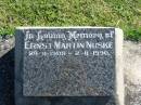 Ernst Martin NUSKE
B: 29 Nov 1908
D: 2 Nov 1990
Bethania (Lutheran) Bethania, Gold Coast