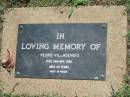 Pedro VILLACENCIO,
died 24 Nov 1995 aged 60 years;
Blackbutt-Benarkin cemetery, South Burnett Region