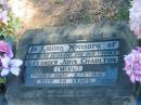 Alexander John (Merv) CHARLTON,
husband father,
died 3-7-1991 aged 69 years;
William James CHARLTON,
25-12-1924 - 20-7-2002;
Blackbutt-Benarkin cemetery, South Burnett Region