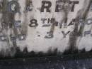 Margaret BALL, mother,
died 8 March 1957 aged 83 years;
Dorothy Margaret STOCK,
wife of Esric, daughter mother,
died 27 June 1983 aged 87 years;
Brookfield Cemetery, Brisbane