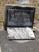 Florence Mabel STOCK, sister,
died 26 August 1947 aged 57 years;
Esric William STOCK, brother,
husband of Dorothy, father,
died 21 Nov 1977 aged 85 years;
Brookfield Cemetery, Brisbane