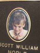 Kevin James MILES,
died 25-7-99 aged 57 years,
husband of Norma;
Andrew Miles ANTHONY,
son brother grandson,
died 18-10-1998 aged 27 years;
Scott William NOBLE,
19-9-1970 - 2-11-2001;
Brookfield Cemetery, Brisbane
