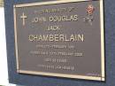 John Douglas (Jack) CHAMBERLAIN,
born 12 Feb 1910 died 29 Feb 2000 aged 90 years;
Brookfield Cemetery, Brisbane