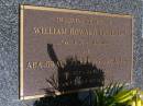 William Howard PICKERING,
17 Oct 1929 - 9 Apr 2001;
Ada Grace PICKERING (nee APPEL),
31 Oct 1927 - 24 Sept 2003;
Brookfield Cemetery, Brisbane