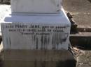 Alfred Samuel, husband of Mary Jane LOGAN,
died 5 June 1933 aged 76 years;
Mary Jane, wife,
died 17-2-1942 aged 79 years;
Brookfield Cemetery, Brisbane