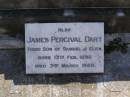 Samuel DART, father,
born 11 Feb 1860
died 27 Nov 1937;
Eliza Ann DART, mother,
born 3 July 1862
died 14 Aug 1954;
James Percival DART,
third son of Samuel & Eliza,
born 13 Feb 1890
died 3 March 1988;
Brookfield Cemetery, Brisbane