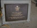 V.B. (Bruce) ALDRICH,
died 7 Dec 2001 aged 77 years;
Brookfield Cemetery, Brisbane