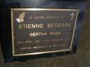 Bertha Rosa ETIENNE BECERRA,
25 Apr 1922 - 15 Feb 2006;
Brookfield Cemetery, Brisbane