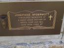 Josephine MCDERMOTT,
died 2006 aged 97 years,
mother of Marie, Anne & Neil;
Brookfield Cemetery, Brisbane
