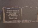 Joseph George SAVAGE,
died 24 May 1996 aged 89 years;
Brookfield Cemetery, Brisbane