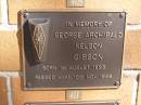 George Archibald Nelson GIBSON,
born 1 Aug 1893 died 15 Nov 1986;
Brookfield Cemetery, Brisbane