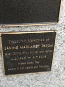 Janine Margaret PATON
b: 4 Feb 1945
d: 6 Jul 2015
Memorial garden Brookfield Anglican Church of the Good Shepherd