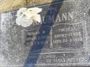 Herman W. NAUMANN,
born 15-2-1903 died 5-8-1977;
Theresa NAUMANN,
born 5-4-1903 died 26-9-1972;
Caffey Cemetery, Gatton Shire