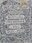 Soren Jensen LUND, 1866? - 1917,
Alvilda Theodora LUND, 1884 - 1942;
Caffey Cemetery, Gatton Shire