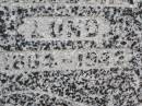 Soren Jensen LUND, 1866? - 1917,
Alvilda Theodora LUND, 1884 - 1942;
Caffey Cemetery, Gatton Shire