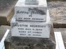 Austin MURRIHY, husband,
died 6 Aug 1962 aged 67 years;
Caffey Cemetery, Gatton Shire