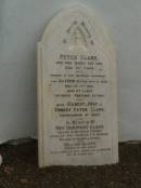 Peter CLARK; d: 23 Mar 1891, aged 67 at Cape Willoughby Lighthouse (wife) Alison (CLARK) d: 17 Feb 1896, aged 67 (interred Portland Victoria) (grandchildren) Gilbert, May & Ernest Peter CLARK  Roy Harwood CLARK, d: 25 Apr 1918 aged 23 years 4 months (killed in action in France) William CLARK d: 20 Jun 1918, aged 54 years 5 months (father of above)  Cape Willoughby Lightstation, Kangaroo Island, SA  