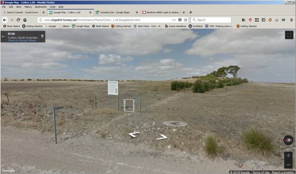 street view of Colton cemetery, SA.  | 