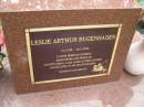 Leslie Arthur BUGENHAGEN
b: 14 Jan 1928
d: 23 Nov 2003
husband of Beryl
father and friend of Lynette, Brian, Julie, Karen and spouses
Diddillibah Cemetery, Maroochy Shire