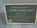 Audrey Jessie YATES
b: 26 May 1928
d: 7 Nov 2006
wife of Alan
Mother of Greg, Mark, John, Michelle
Diddillibah Cemetery, Maroochy Shire