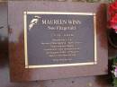 Maureen WILL (nee FITZGERALD)
b: 12 Mar 1935
d: 6 jun 200
wife of Don
Mother of Peter, Kathryn, Tracey, Gregory, Deidre, Ann-Margaret
2nd daughter of Ned and Margaret
sister to 15 siblings
Diddillibah Cemetery, Maroochy Shire