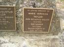 Brian Augustus TAYLOR
b: 15 Sep 1925 Cornwall, England
d: 20 Dec 1991 Nambour
Marie Veronica TAYLOR
b: 13 Sep 1923 Rotherham England
d: 24 Nov 2004 Nambour
Parents of Mark and Nigel
Diddillibah Cemetery, Maroochy Shire