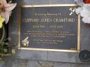 Clifford James CRAWFORD
b: 23 Apr 1926
d: 23 May 2006
husband of Shirley
Father of Barry, Glenda, Kevin, Graham
Diddillibah Cemetery, Maroochy Shire