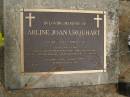 Arline Joan URQUHART
b: 9 Jul 1914
d: 5 Apr 2006 aged 91
wife of Bill
mother of Margaret, James, Graham
Diddillibah Cemetery, Maroochy Shire