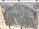 Minnie NITZ,
died 1 Jan 1896 aged 20 years;
Douglas Lutheran cemetery, Crows Nest Shire