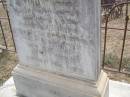 John BRETZ, father,
native of Germany,
died 14 Dec 1904 aged 78 years;
Julia BRETZ, wife mother,
native of Germany,
died 11 June 1905 aged 73 years;
Douglas Lutheran cemetery, Crows Nest Shire